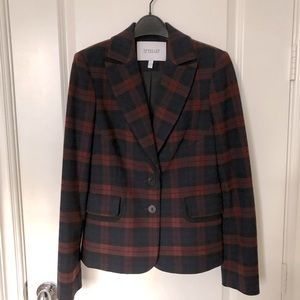 Derek Lam 10 Crosby Plaid Flannel Blazer